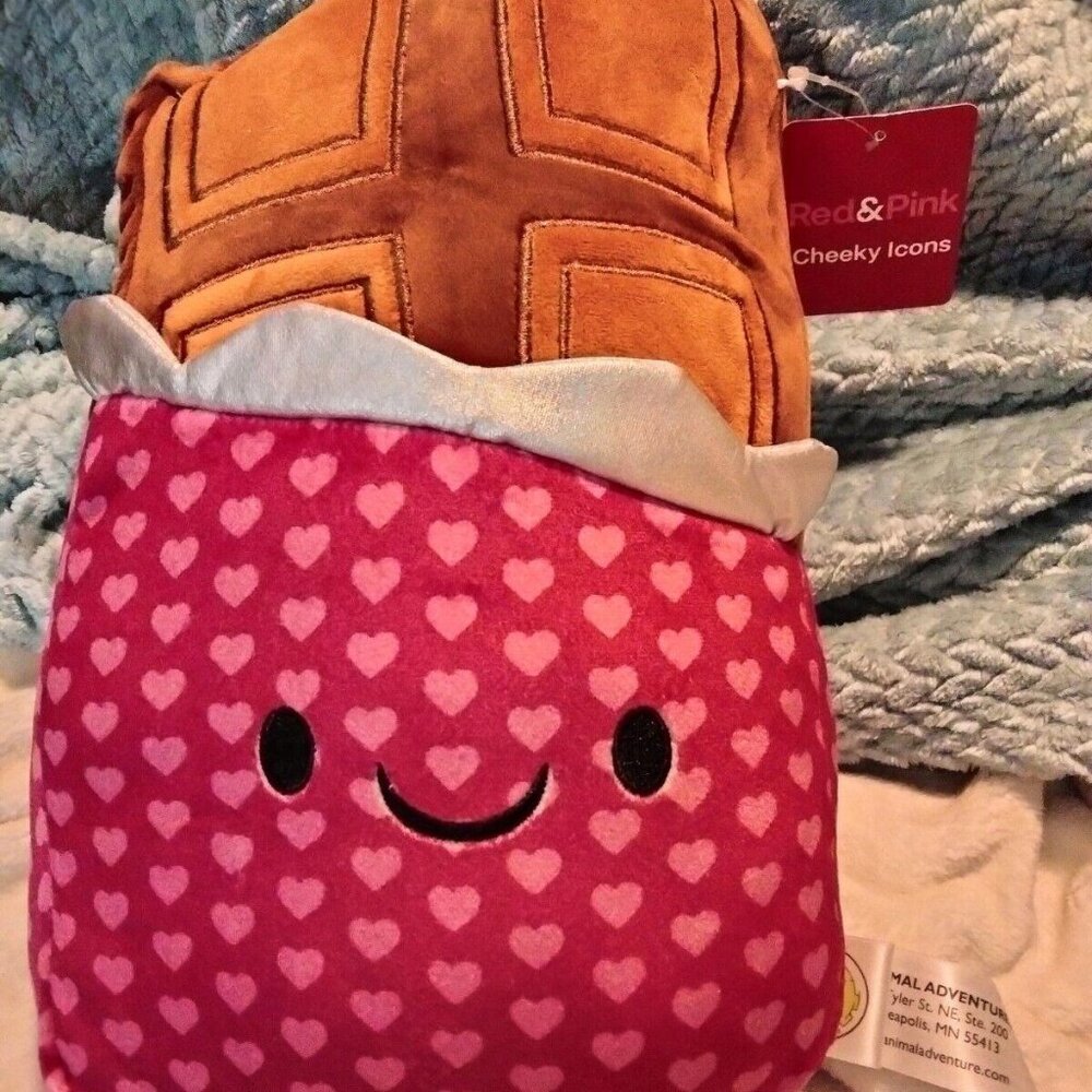 New 2024 Exclusive Valentine's Day Stuffed Chocolate Candy Bar Squishy w Hearts